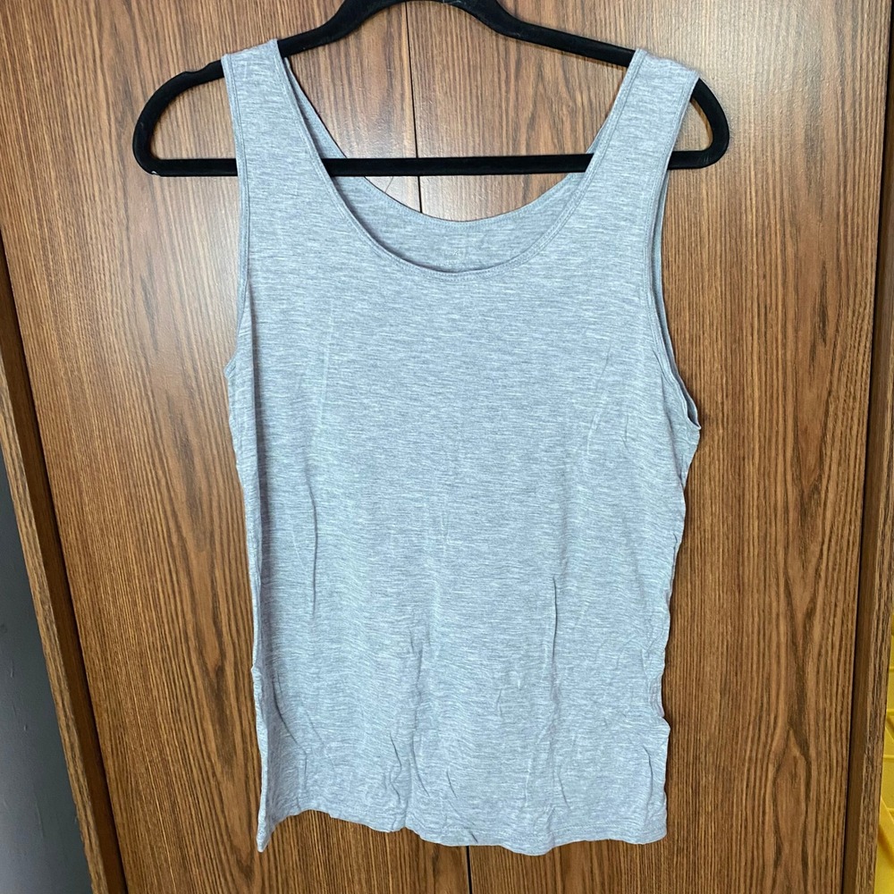 Universal Thread Tank Top Women XL Gray Scoop Neck Sleeveless Heathered Basic